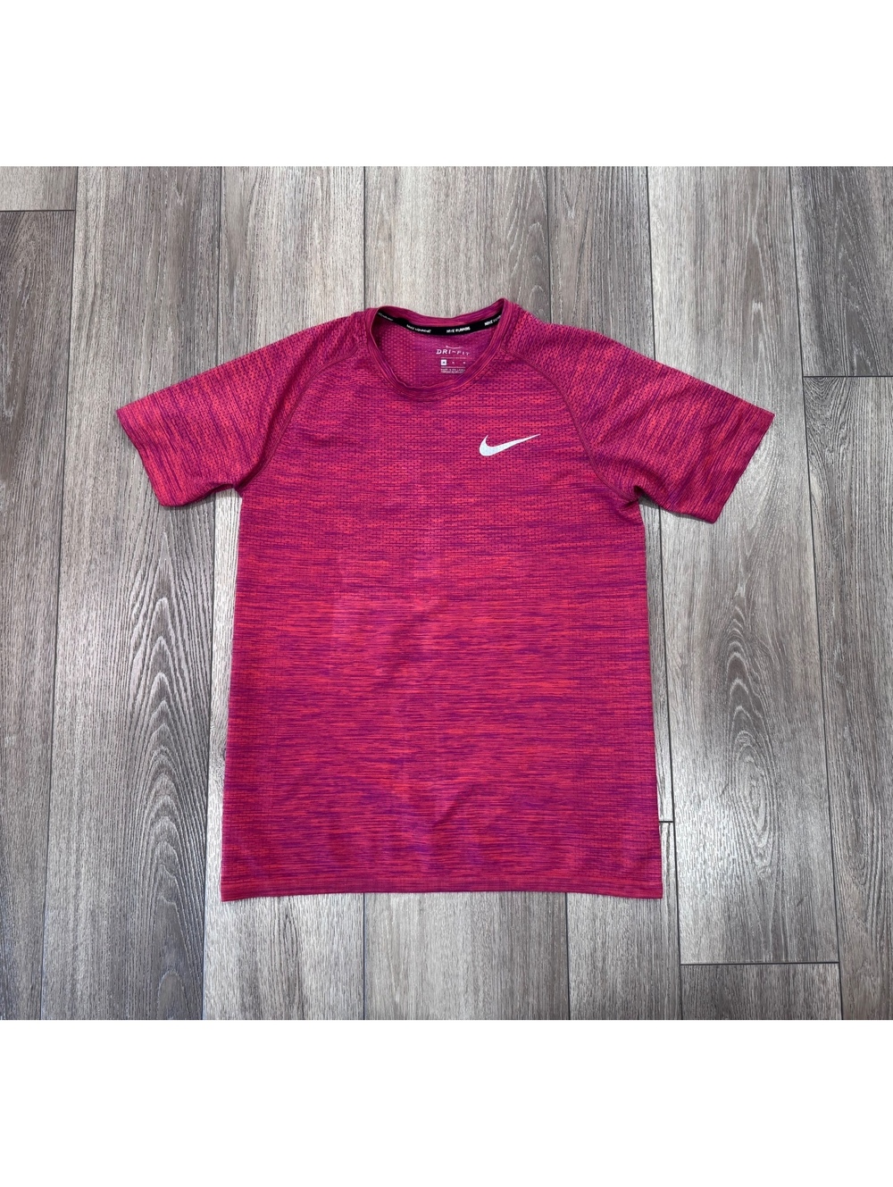 Nike Dri-FIT Red Running T-Shirt Size M